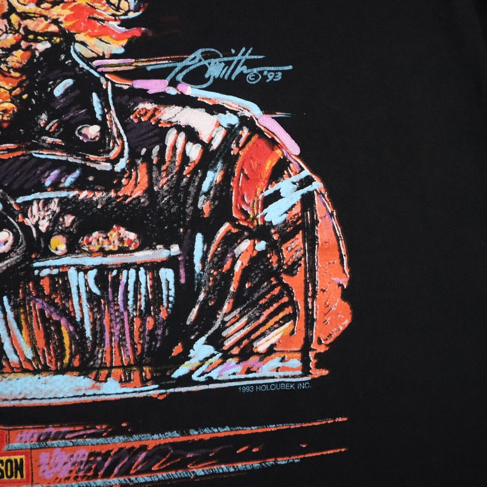 Vintage 1993 Harley-Davidson Paul Smith Holoubek T-Shirt Biloxi Mississippi M - Picture 5 of 9